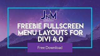 Freebie! Divi Fullscreen Menu Header Layouts