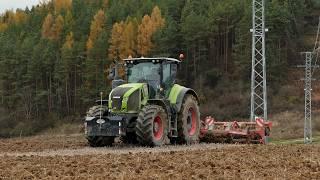 Cultivation on the hill with Claas AXION 930 a Case IH Magnum 380 + Horsch TIGER 3 deep cultivators