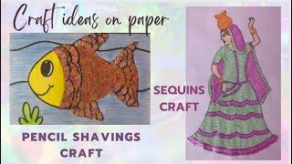 Sequins Craft || Pencil Shaving Craft || Sequence Craft || Green Panther Juan #fish #girl #sequins