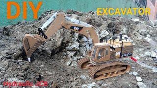 how to make cardboard jcb|how to make hydraulic excavator|how to make remote control jcb #cardboard