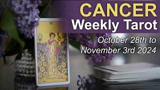 CANCER WEEKLY TAROT READING "GREEN LIGHT" October 28th to November 3rd 2024 #weeklytarotreading