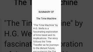 The Time Machine Summary