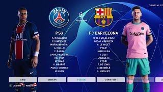 PES 2021 - PSG vs Barcelona - UEFA Champions League UCL - Gameplay - Messi vs Mbappe, Neymar Jr