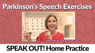 6/27/2023 Parkinson's Speech Exercises: SPEAK OUT! Lesson 7