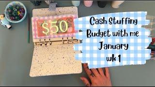 Cash Stuffing - Jan wk 1 | Aussie Cash Stuffing | Debt Journey | Budgeting