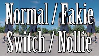 Differences Among Normal, Fakie, Switch, and Nollie Skateboarding Stances Explained