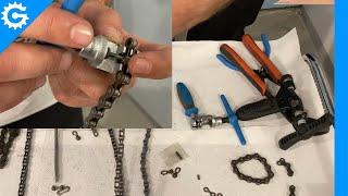 Connecting bicycle chains (quick links, pins etc.)