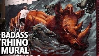 Badass Rhino Mural by KIPTOE