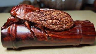 [Wood Carving] Small leaf red sandalwood material, successfully evolved