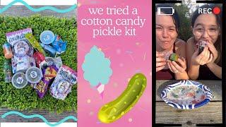 we tried a cotton candy pickle kit 🩵🩷