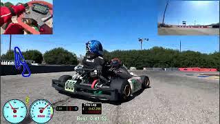 125cc Honda Shifter Kart at Apex Kart Track - Perris, California - 3 Camera View - April 26, 2023