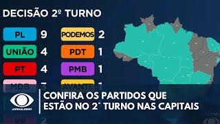 Confira os partidos que estão no 2° turno nas capitais do Brasil | Canal Livre