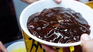 Jajangmyeon(Black Bean Sauce Noodles) / Korean street food, ジャージャー麺