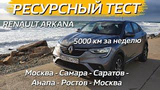 5 000 км за неделю на Renault Arkana. Ресурсный тест Рено Аркана. 2 серия