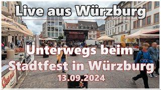 Unterwegs beim Würzburger Stadtfest | Live aus Würzburg (13.09.2024)