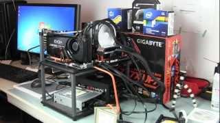 Case Labs SM8 Water Cooled Build Log 3  - Bench Test Kit and Overclock i7-3770k on a Z77X-UP7