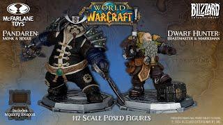 NEW World of WarCraft™ Pandaren™ & Dwarf Hunter™ 1:12th Scale Posed Figures | Action Figure Showcase