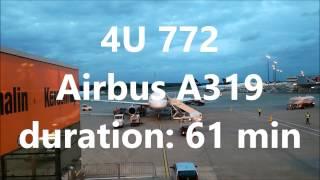 Eurowings Airbus A319  from Cologne [ CGN ] to Prague [ PRG ] full Flight report