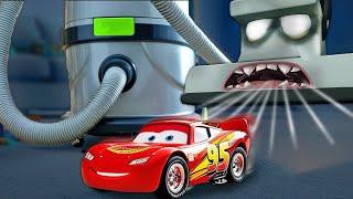 TOY McQueen HOUSE ESCAPE Story - Toy Pixar cars ESCAPE from Giant Vaccum in BeamNG.drive