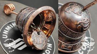 UnMinted | How to make an Antiqued "Memento Mori - The Last Laugh" Coin Bell | EDC Motorcycle Bell