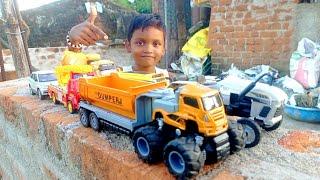 Mini Swaraj Tractor Show Of Roads running | dumper | car | Bus | Die Cast Unboxing | Suraj technical