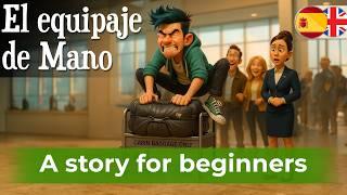 LET'S LEARN SPANISH EASILY with Funny Story (The hand luggage)