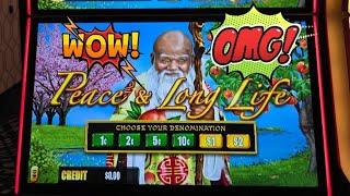 (OMG) PEACE AND LONG LIFE SLOT MACHINE. ##slots #casino #slotmachine #bigwin