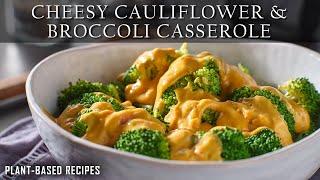 LIVE: How to Make Dairy-free, Cheesy Cauliflower & Broccoli Casserole | Plant-based Recipes