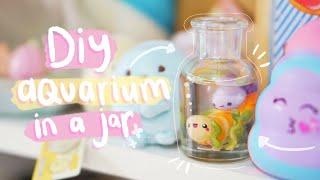 DiY mini aquariums in jars - polymer clay resin craft