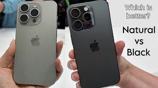 iPhone 16 Pro Black vs Natural Titanium Color Comparison!