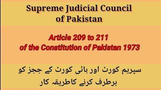 Supreme Judicial Council of Pakistan | Article 209 of Constitution of Pakistan 1973