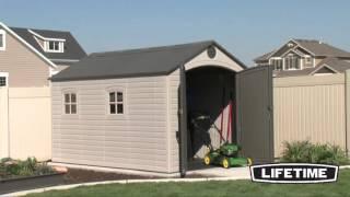 Lifetime 8x12.5 ft Plastic Storage Shed Kit 6402 - KitSuperStore.com