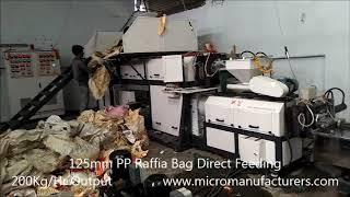 PP Raffia Mother Baby Recycling Machine - Direct Feeding