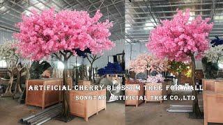 Artificial cherry blossom tree for wall decoration