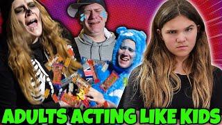 Adults Acting Like Kids On Halloween With @MyTwoEarthlings  (Skit)