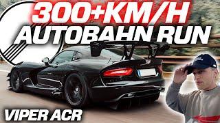 DODGE VIPER ACR HIGHSPEED RUNS ON GERMAN AUTOBAHN - DOWNFORCE VS. TOPSPEED