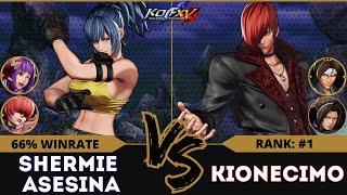 KOF XV⭐SHERMIE ASESINA (Leona/Athena/Shermie) vs KIONECIMO (Kyo/Duo Lon/Iori)⭐Ranked Match 12/24