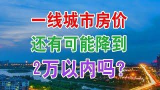 中国房地产楼市2019:一线城市房价还有可能降到2万以内吗？中国经济泡沫下房地产楼市的危机和走向，中国房价会崩盘吗？中国楼市何去何从？中国房价还会涨吗？中国房价什么时候下跌？