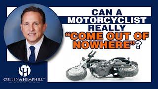 Did Biker Really "Come Out Of Nowhere" In Florida Motorcycle Accident?