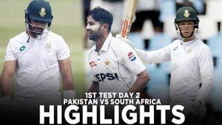 2nd Day | 1st Test 2024 Pakistan vs South Africa Highlights #championtrophy