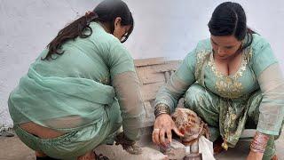 Ghar ka Kaam Kia _ Village Woman Work _ Desi Aunty New Hot Vlog