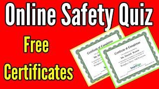 Online Safety Quiz with free Certificates.