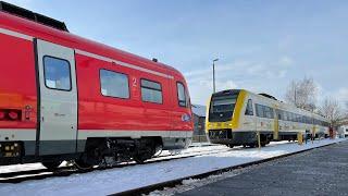 Br 612 bwegt schleppt Regio Bayern 612 ab | Rangier- und Regelbetrieb im Bahnhof Furth im Wald