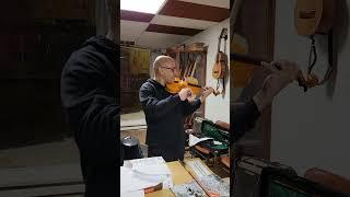 Ali Bello tests Vergara violin