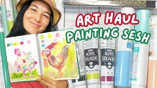 Japan ART HAUL: Testing Turner Gouache, Maruman sketchbooks, Juice paint markers, Kissho watercolors