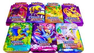 COLLECTION OF POKEMON TINS BOX AND MINI MYSTERY BOXES OF CROWN ZENITH #pokemon #pokémon #crownzenith