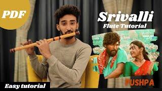 Srivalli Flute Tutorial |Pushpa | Learn Srivalli Song on flute | Flute Lesson