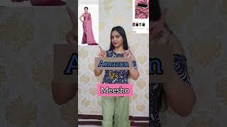 Amazon vs. Meesho Satin Saree #amazon #meesho #saree #amazonfinds #meeshofinds #grwm