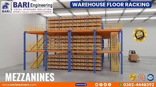 Mezzanine Floor System in Faisalabad | Heavy Duty Mezzanine Floor | Racks in Faisalabad | #mezzanine