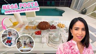 PRIMEIRA MESA POSTA NA MESA NOVA DA VARANDA, FICOU LINDA. PASSEI NA ROSS COM A BIANCA | VLOG